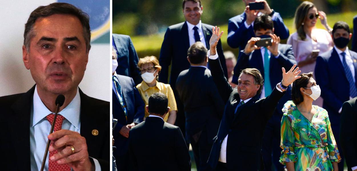 Luís Roberto Barroso e Jair Bolsonaro