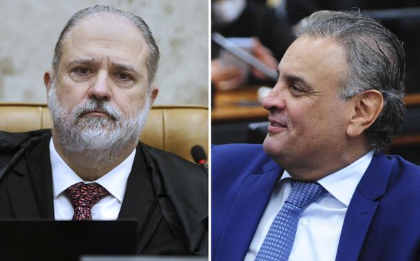 Augusto Aras e Aécio Neves