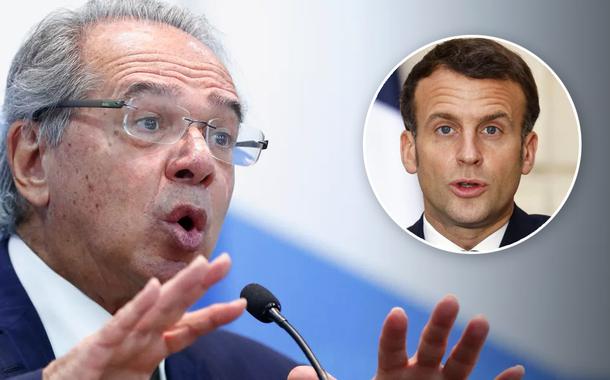 Paulo Guedes e Emmanuel Macron