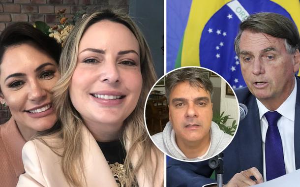 Michelle Bolsonaro com Juliana lacerda, Guilherme de Pádua e Jair Bolsonaro