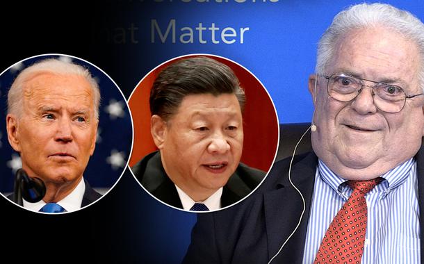 Joe Biden, Xi Jinping e o ex-diplomata dos EUA Chas Freeman