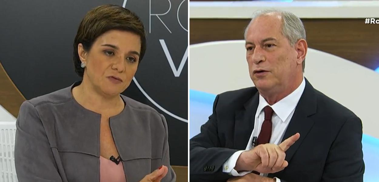 Vera Magalhães e Ciro Gomes