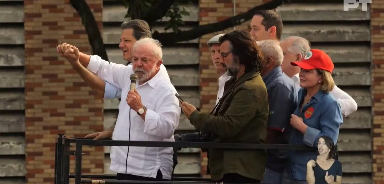 Lula durante discurso no ABC Paulista