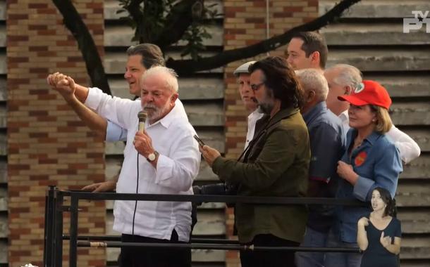 Lula durante discurso no ABC Paulista