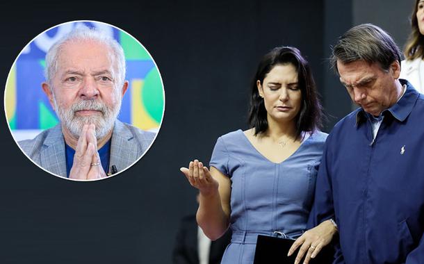 Ex-presidente Luiz Inácio Lula da Silva, Michelle Bolsonaro e Jair Bolsonaro