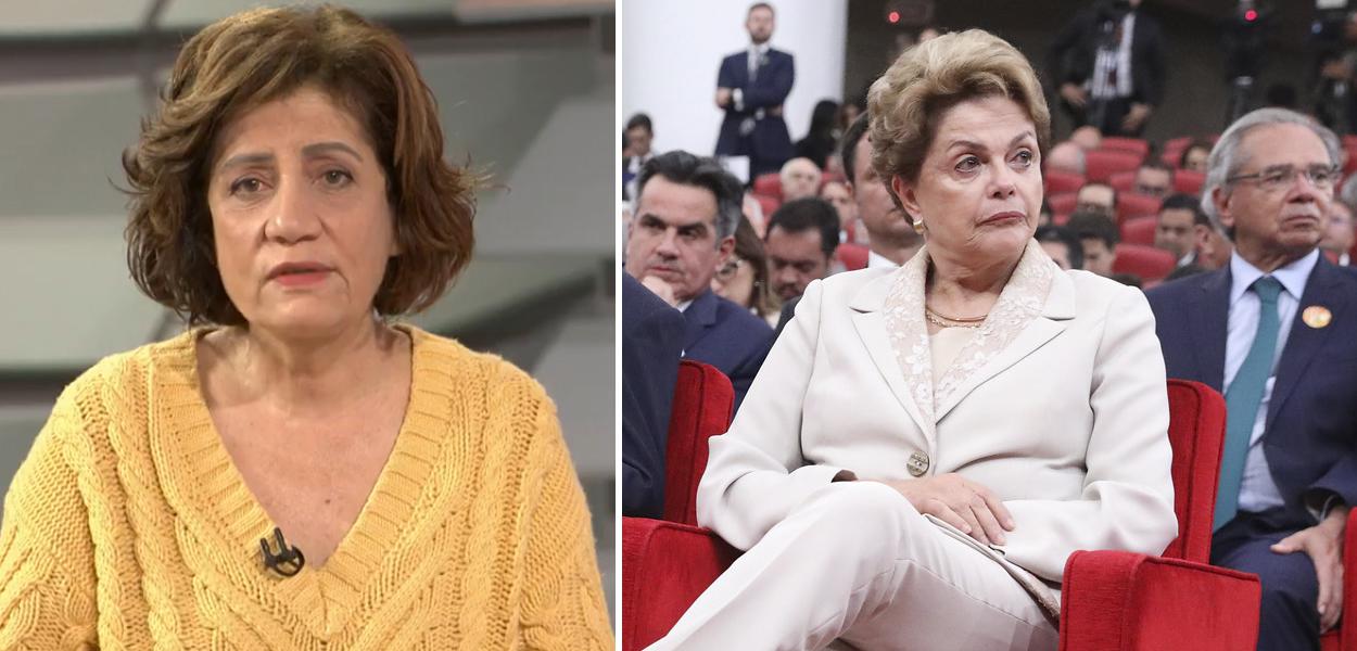 Míriam Leitão e Dilma Rousseff