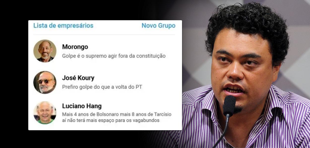 Conversa de empresários bolsonaristas em defesa de um golpe e Jornalista Leonardo Sakamoto