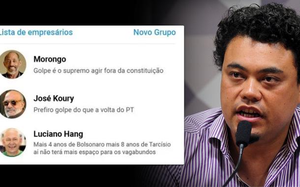 Conversa de empresários bolsonaristas em defesa de um golpe e Jornalista Leonardo Sakamoto