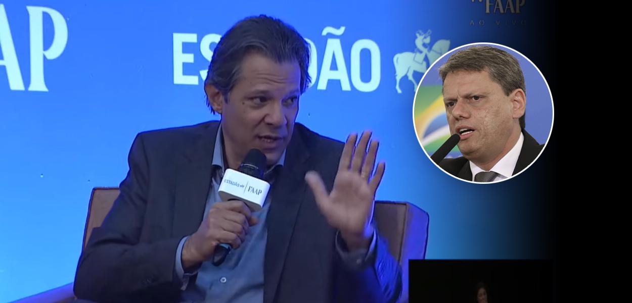 Fernando Haddad e Tarcísio de Freitas