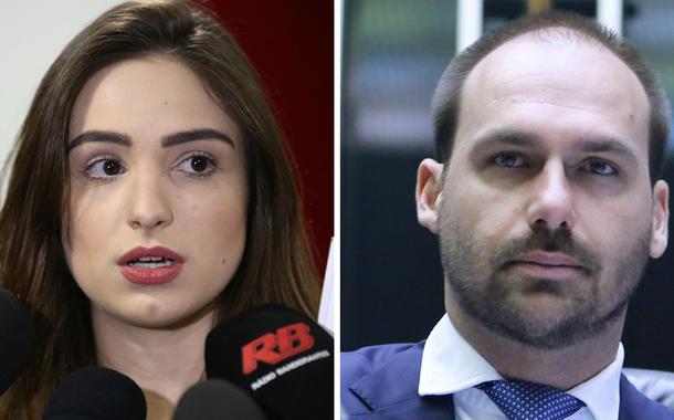 Patricia Lelis e Eduardo Bolsonaro
