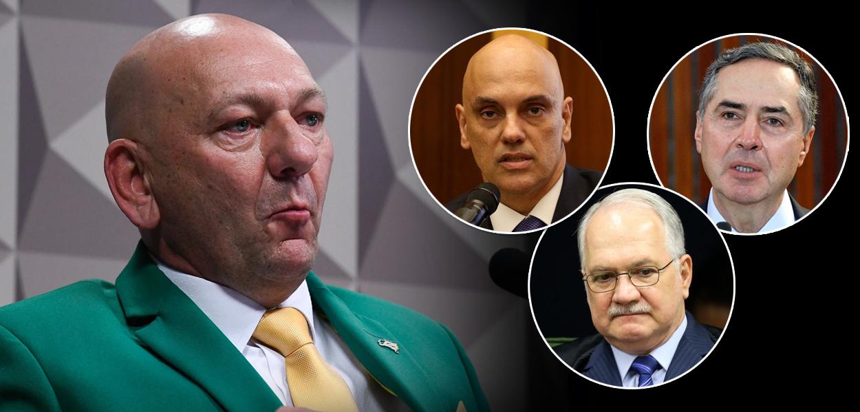 Luciano Hang, Alexandre de Moraes, Luís Roberto Barroso e Edson Fachin