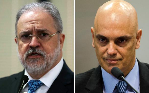 Augusto Aras e Alexandre de Moraes