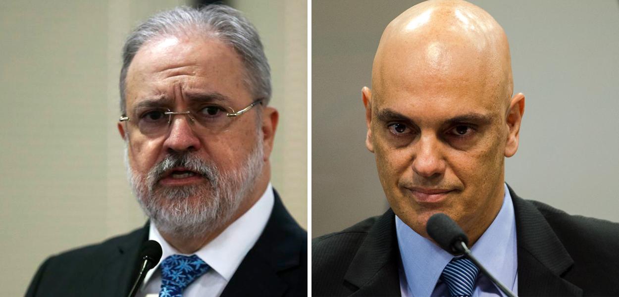 Augusto Aras e Alexandre de Moraes