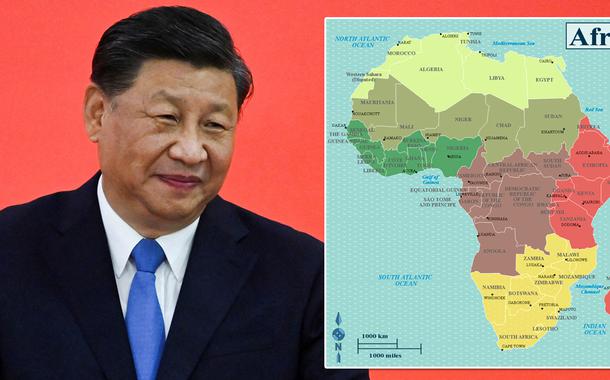 Xi Jinping e o mapa do continente africano