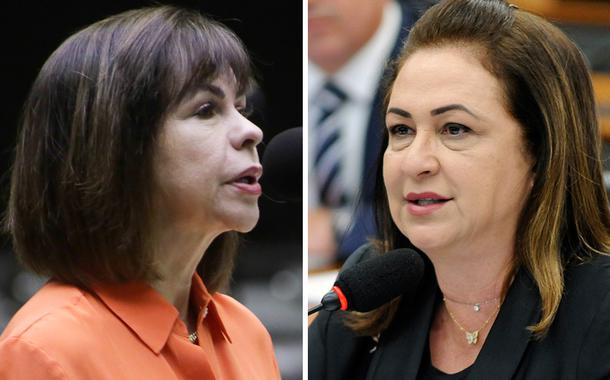 Professora Dorinha, do União Brasil (à esq.) e Kátia Abreu (PP)