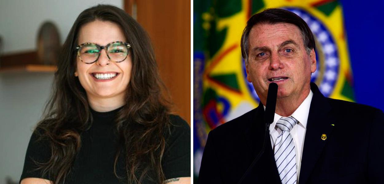 Chloé Pinheiro e Jair Bolsonaro