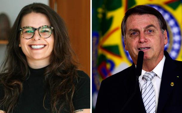 Chloé Pinheiro e Jair Bolsonaro