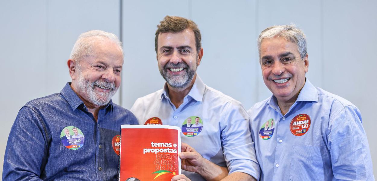 Lula, Marcelo Freixo e André Ceciliano