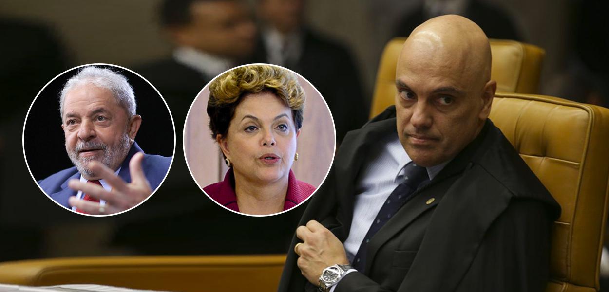 Dilma, Lula e Alexandre de Moraes