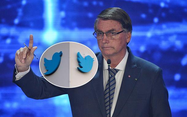 Logo do Twitter e Bolsonaro