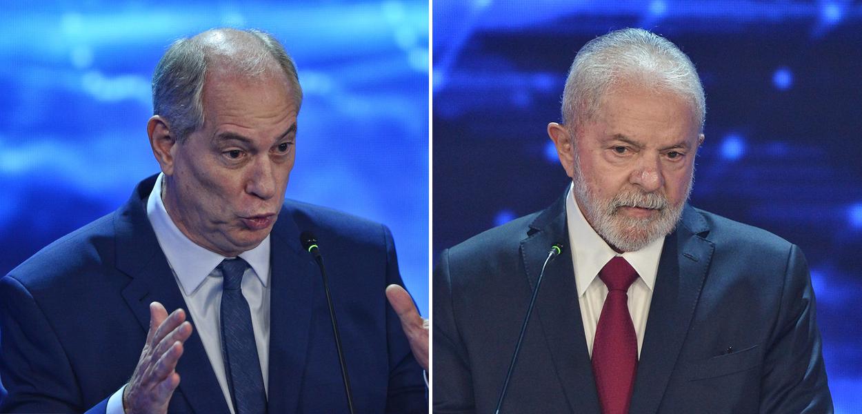 Ciro Gomes e Lula no debate da Band