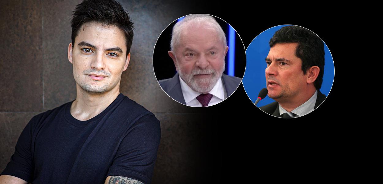 Felipe Neto, ex-presidente Luiz Inácio Lula da Silva e Sergio Moro