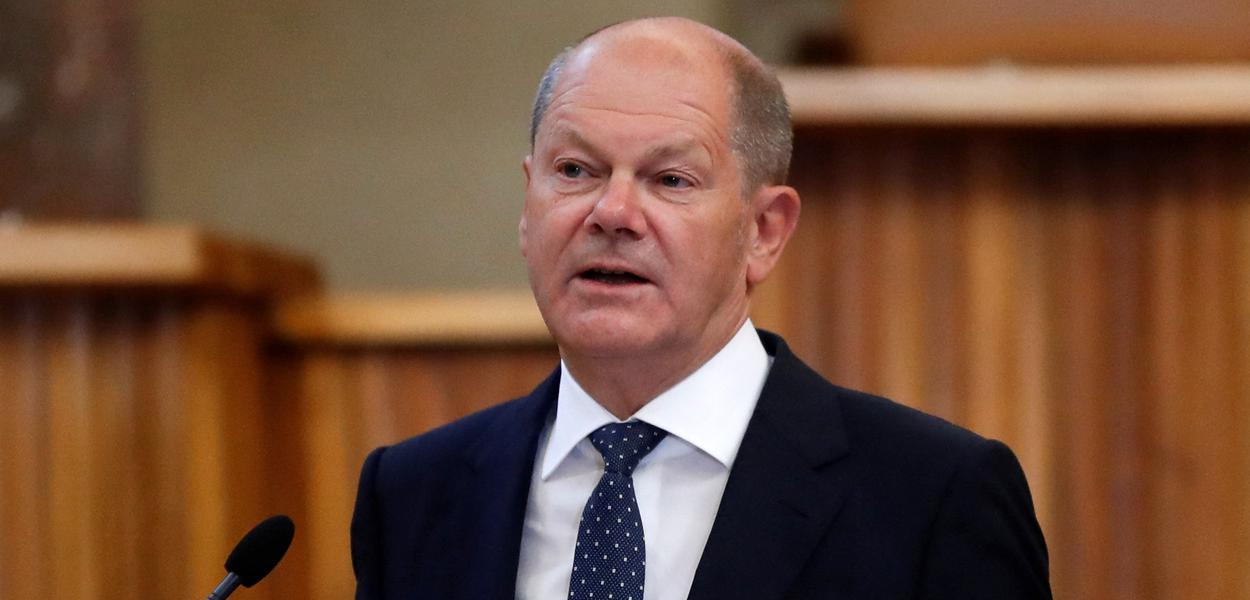 Olaf Scholz em Praga 29/8/2022