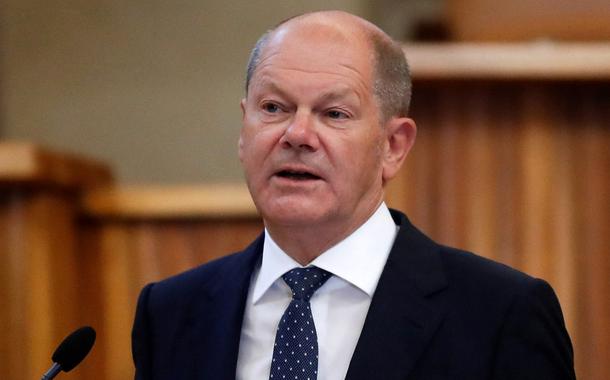 Olaf Scholz em Praga 29/8/2022