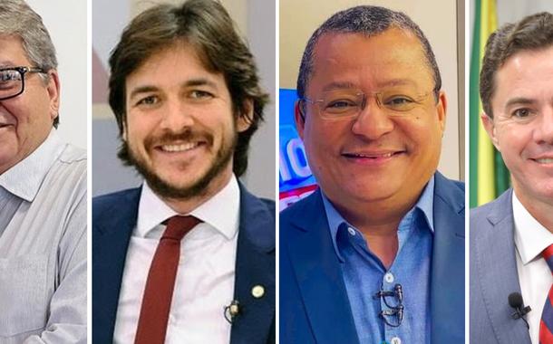 Da esq. para a dir.: João Azevêdo, Pedro Cunha Lima, Nilvan Ferreira e Veneziano Vital do Rêgo