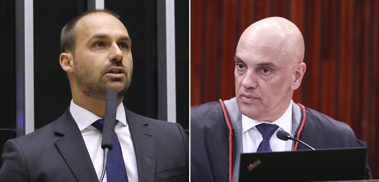 Eduardo Bolsonaro e Alexandre de Moraes