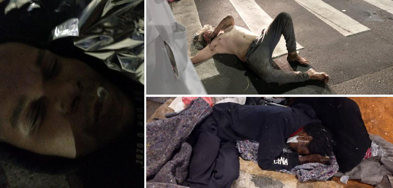 Três mortes aconteceram nos últimos dias perto das praças da Liberdade (na faixa de pedestre) e da Sé (outras duas fotos)