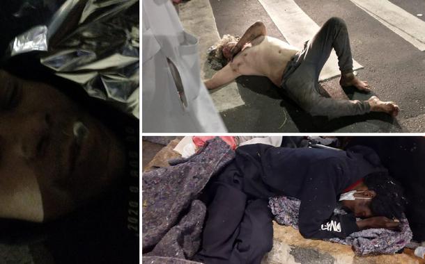 Três mortes aconteceram nos últimos dias perto das praças da Liberdade (na faixa de pedestre) e da Sé (outras duas fotos)