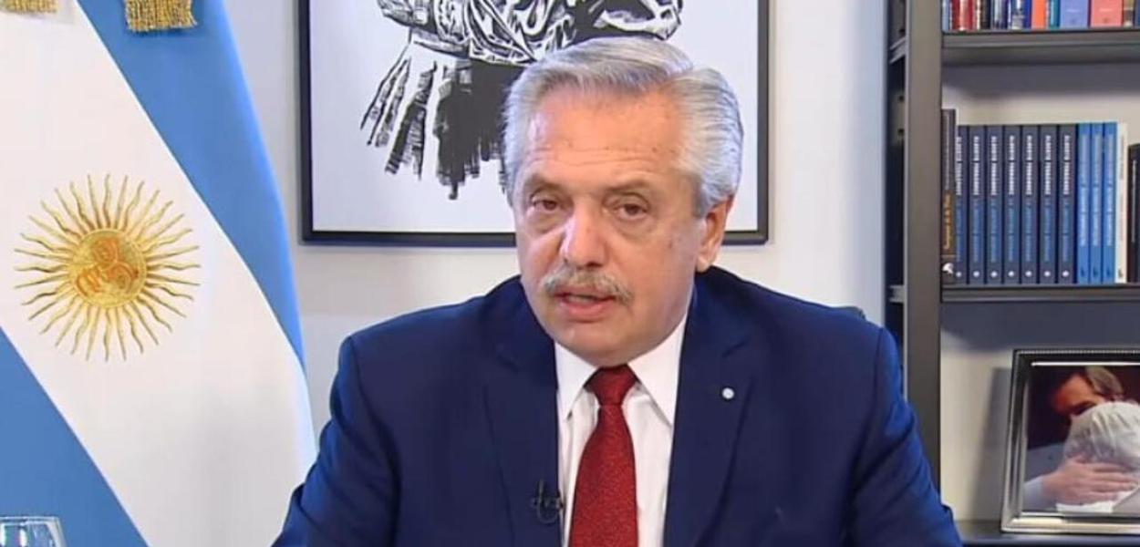 Alberto Fernández, presidente da Argentina (Foto: ARN/captura de vídeo/reprodução) Alberto Fernández, presidente da Argentina