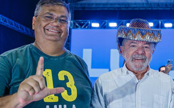 Flávio Dino e o candidato Luiz Inácio Lula da Silva