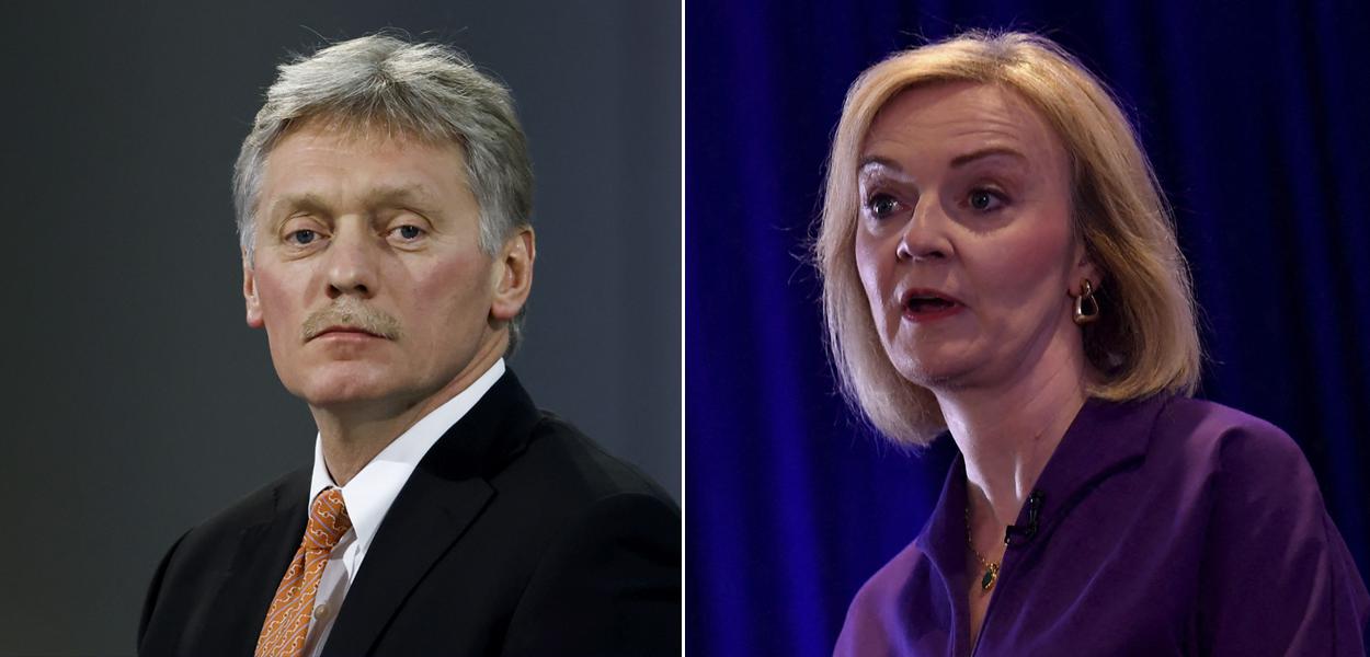 Dmitry Peskov e Liz Truss