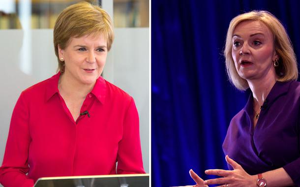 Nicola Sturgeon e  Liz Truss