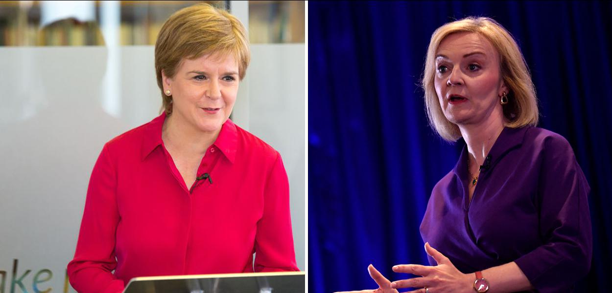 Nicola Sturgeon e  Liz Truss