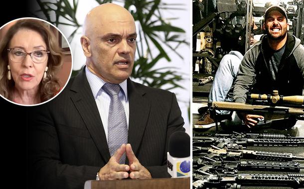 Helena Chagas, Alexandre de Moraes e Eduardo Bolsonaro