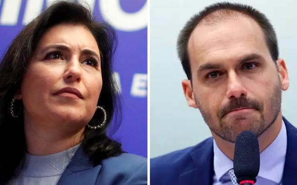 Simone Tebet e Eduardo Bolsonaro