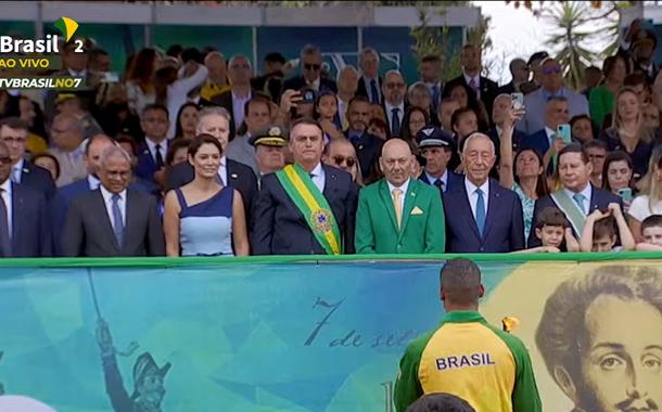 Michelle e Jair Bolsonaro, Luciano Hang e Marcelo Rebelo de Sousa