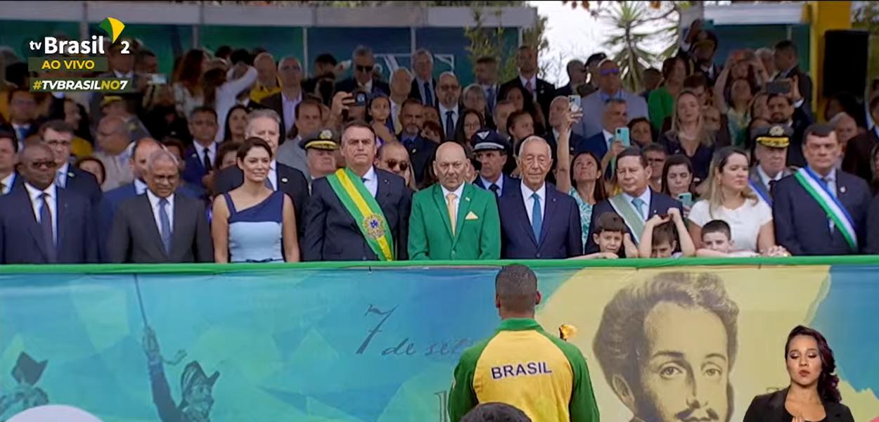 Michelle e Jair Bolsonaro, Luciano Hang e Marcelo Rebelo de Sousa