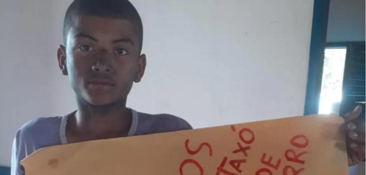 Indígena de 14 anos foi baleado na madrugada de domingo (4). — Foto: Redes sociais