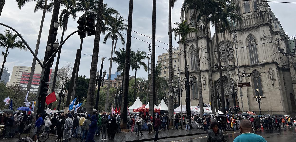 Grito dos excluídos, praça da Sé, São Paulo, SP. 07 setembro 2022.