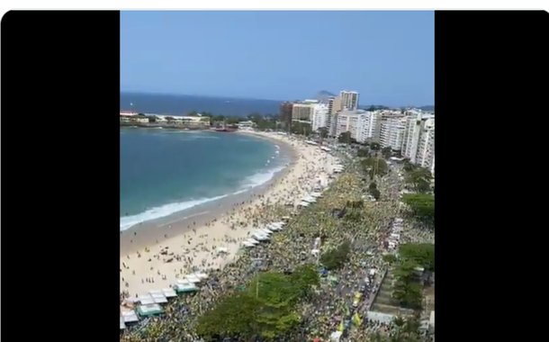 Imagem do ato de 7 de setembro de 2021 no Rio de Janeiro, compartilhada falsamente como sendo do ato de 2022