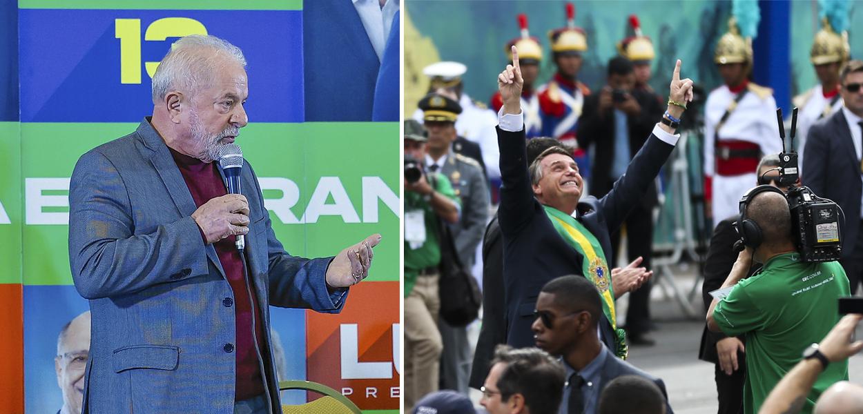 Lula e Jair Bolsonaro