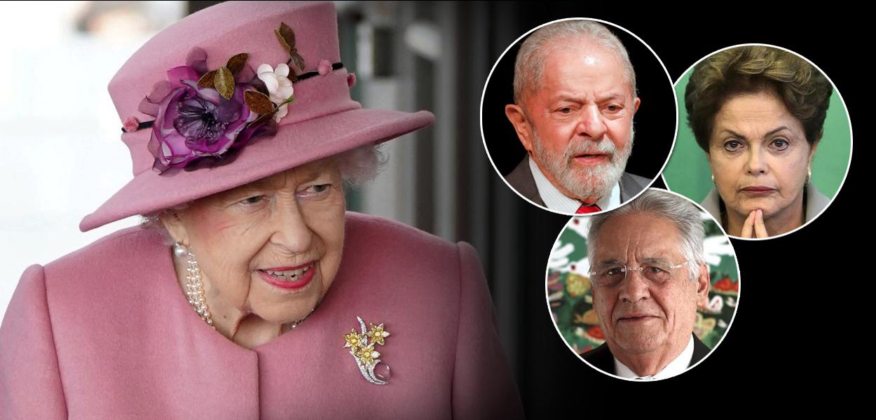 Rainha Elizabeth II, Lula, Dilma Rousseff e Fernando Henrique Cardoso