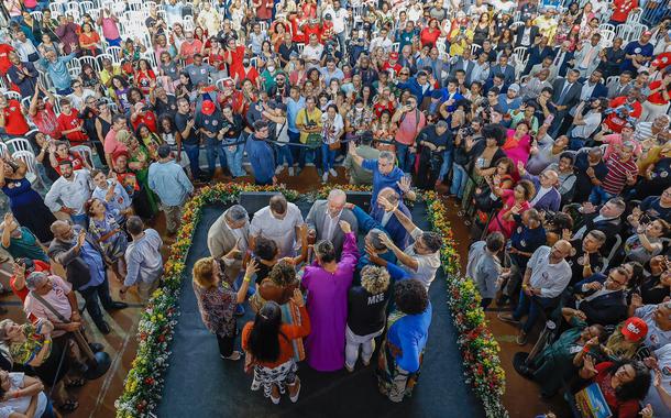 Lula em ato em São Gonçalo, no Rio de Janeiro