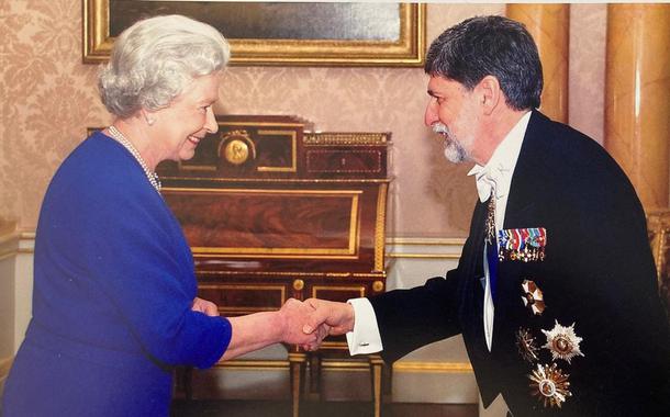 Celso Amorim e a Rainha Elizabeth II
