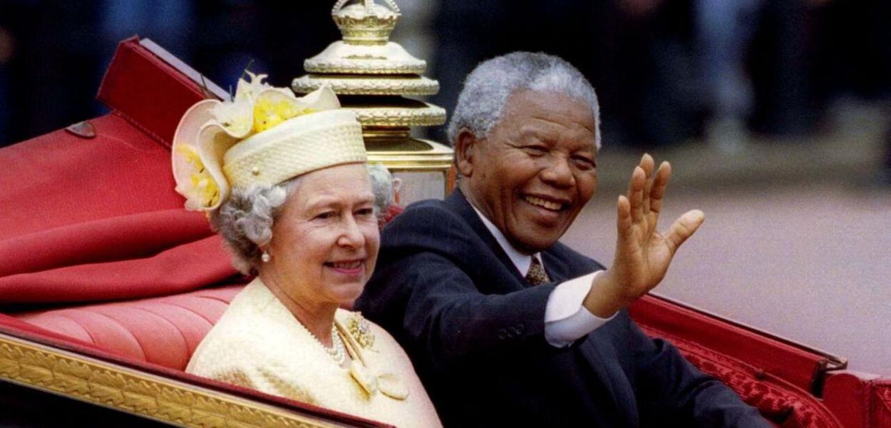 Rainha Elizabeth II e Nelson Mandela
