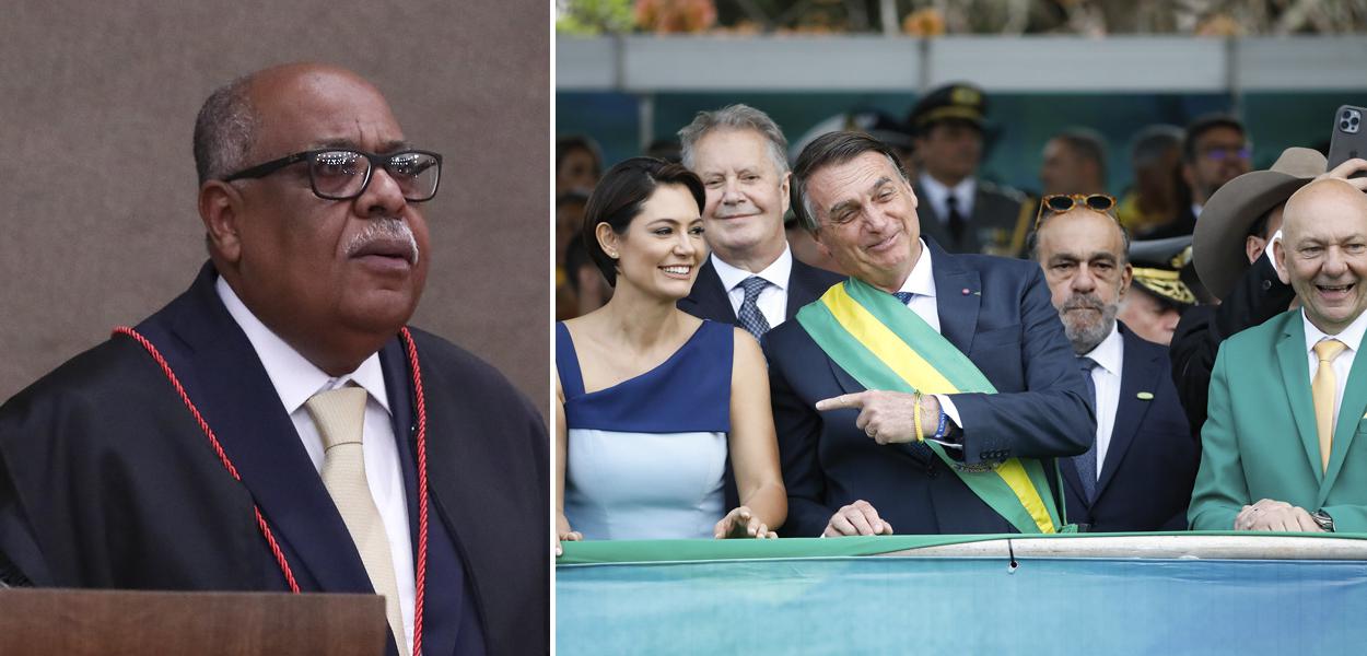 Benedito Gonçalves e Bolsonaro no desfile de 7 de setembro